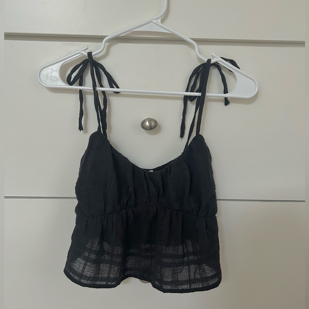 Black LA hearts babydoll tank
